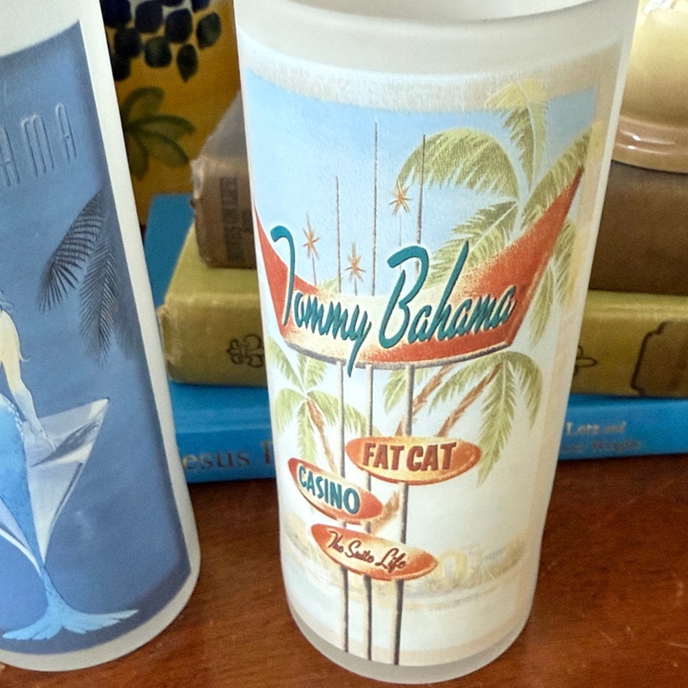 Tommy Bahama Frosted Tropical Glass Set - Blue, White, Multicolor - Picture 4 of 6